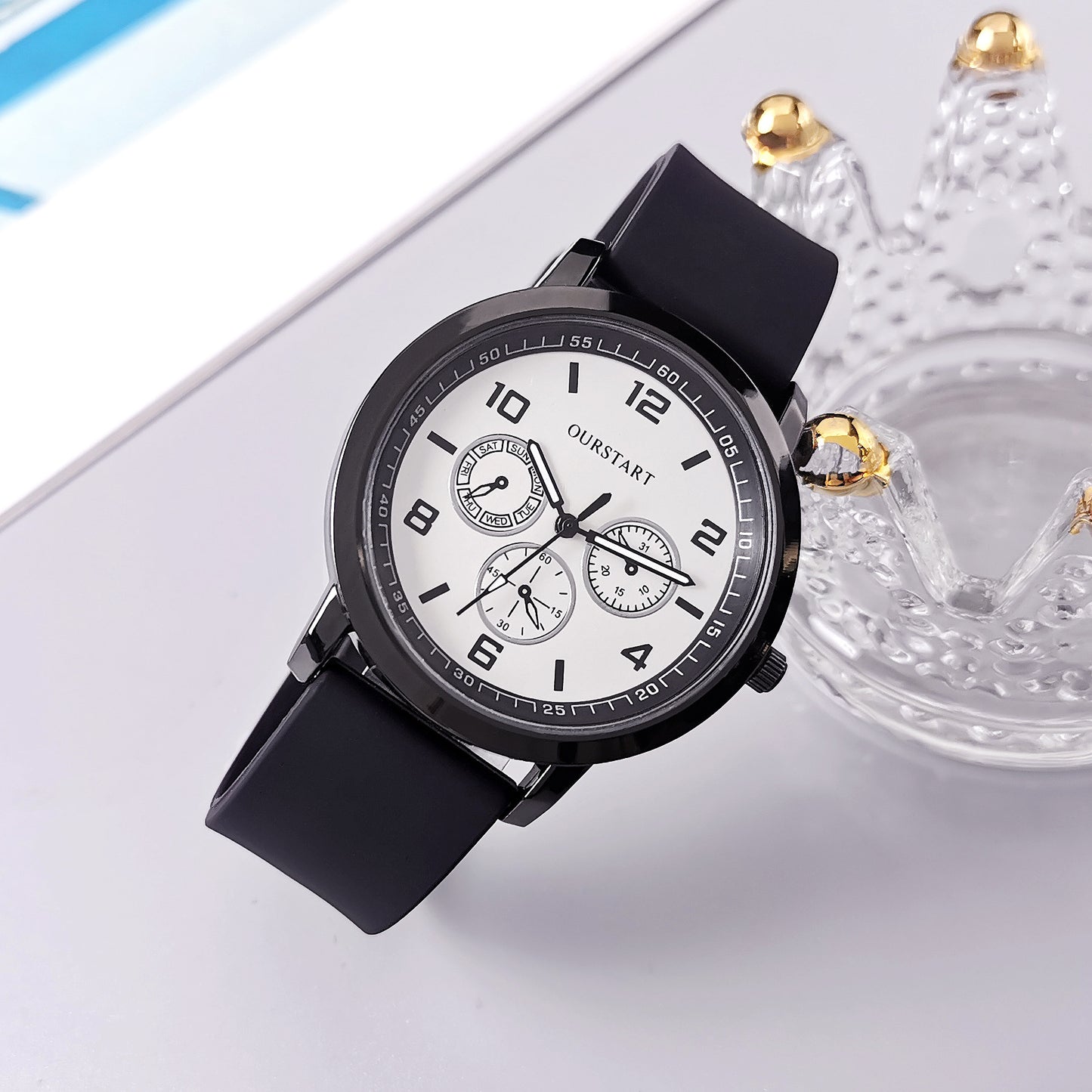 Men's Business Quartz Watch - Stainless Steel Waterproof Casual Wristwatch with Luminous Hands