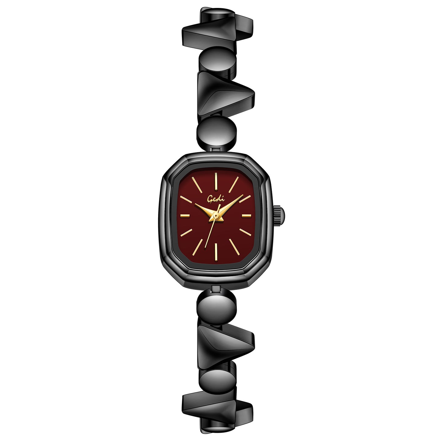 Vintage Square Quartz Watch for Women - 3ATM Waterproof Alloy Bracelet Wristwatch