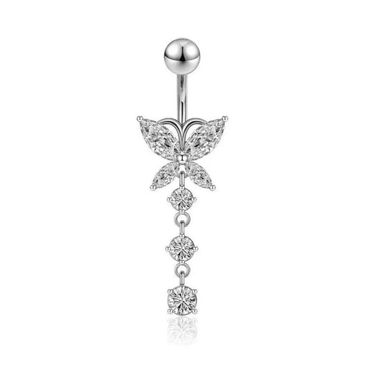 Cute Crystal Navel Belly Ring for Women – Dainty Navel Piercing Jewelry