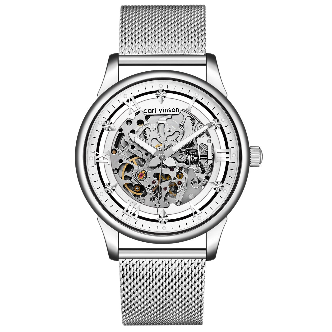 Men's Business Quartz Watch Stainless Steel Waterproof Wristwatch