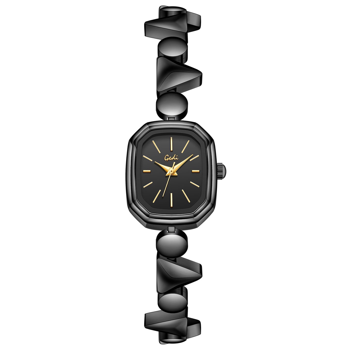 Vintage Square Quartz Watch for Women - 3ATM Waterproof Alloy Bracelet Wristwatch