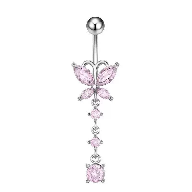 Cute Crystal Navel Belly Ring for Women – Dainty Navel Piercing Jewelry