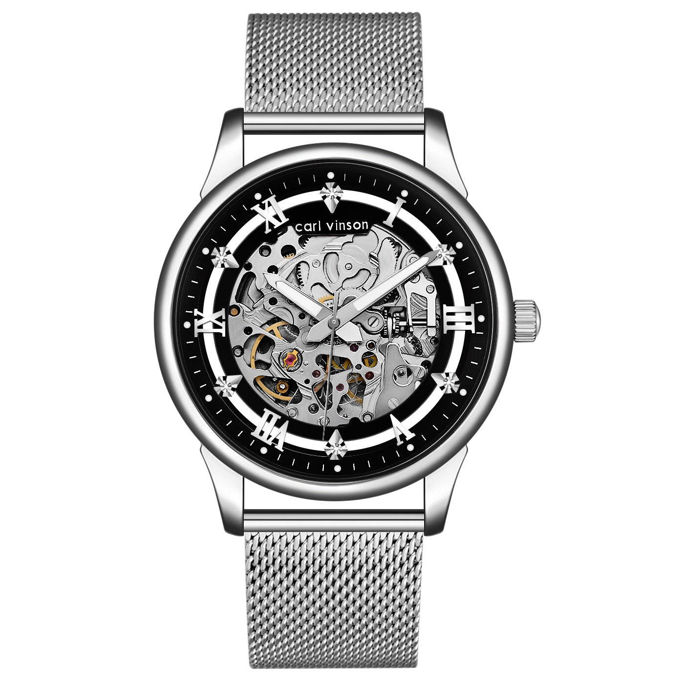 Men's Business Quartz Watch Stainless Steel Waterproof Wristwatch