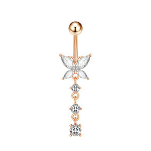 Cute Crystal Navel Belly Ring for Women – Dainty Navel Piercing Jewelry