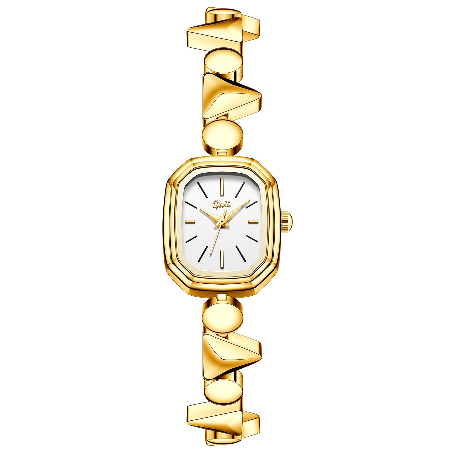 Vintage Square Quartz Watch for Women - 3ATM Waterproof Alloy Bracelet Wristwatch