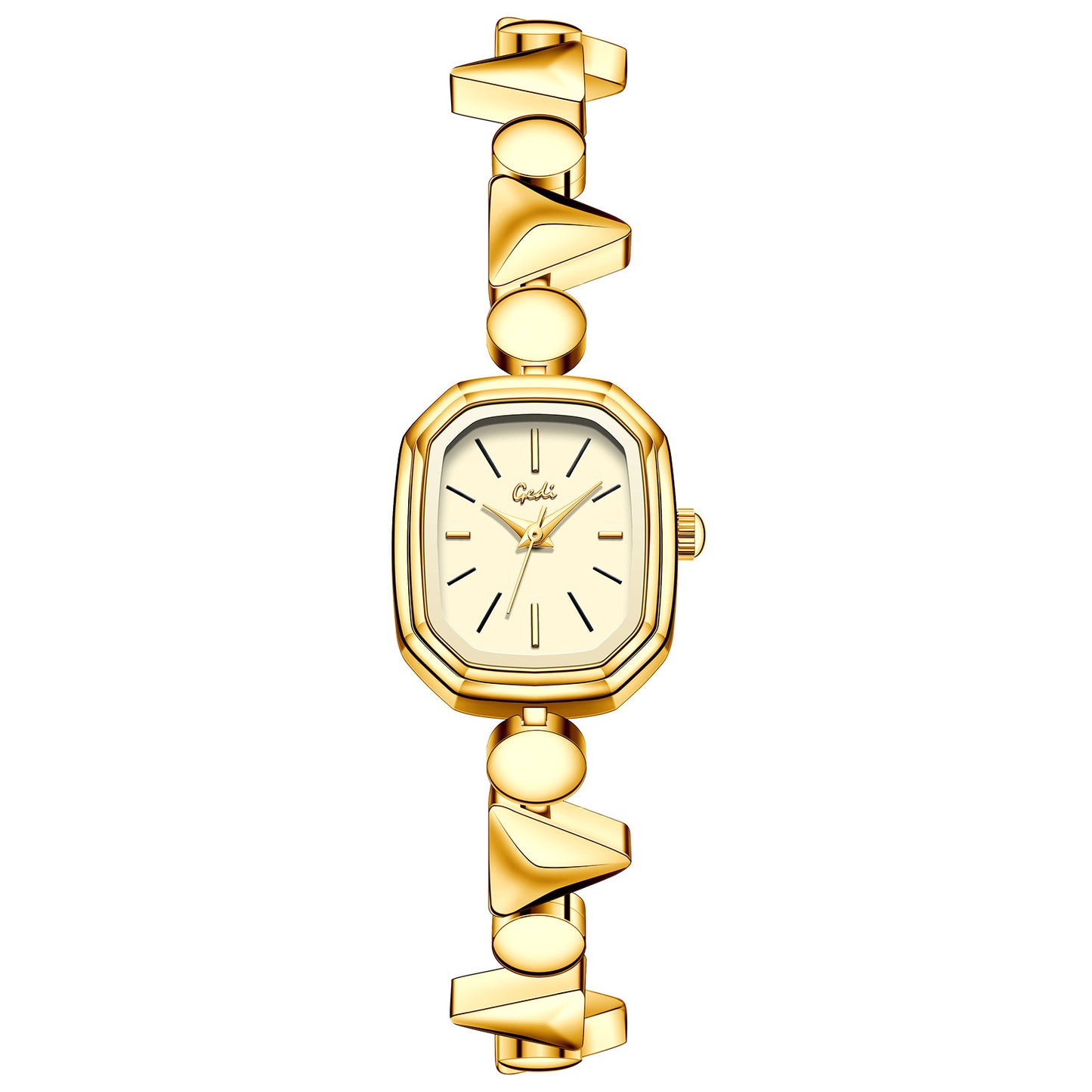 Vintage Square Quartz Watch for Women - 3ATM Waterproof Alloy Bracelet Wristwatch