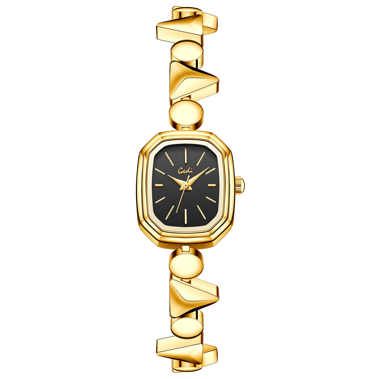 Vintage Square Quartz Watch for Women - 3ATM Waterproof Alloy Bracelet Wristwatch