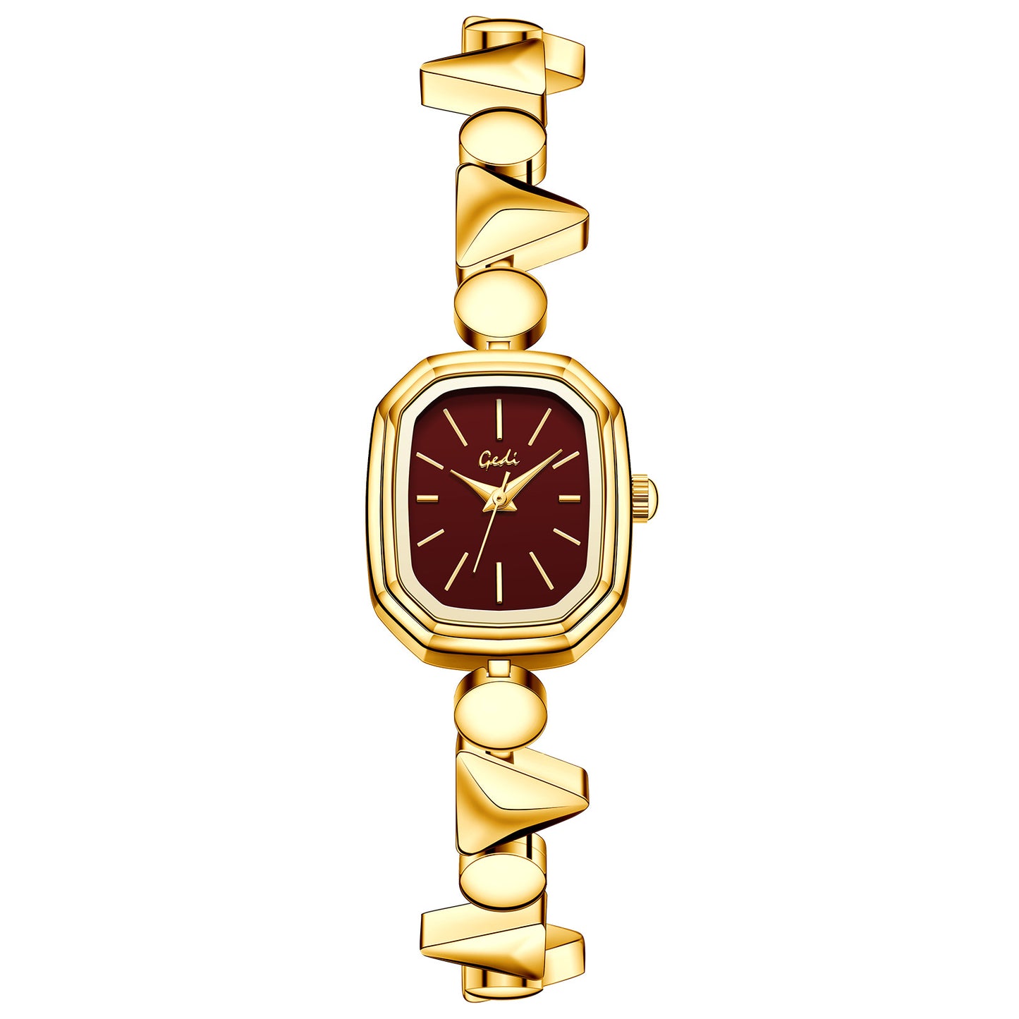 Vintage Square Quartz Watch for Women - 3ATM Waterproof Alloy Bracelet Wristwatch